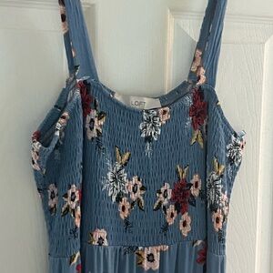 LOFT Blue Floral Maxi Dress